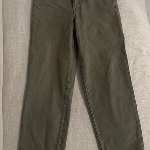 Athleta Straight-Leg Jeans in Olive Green